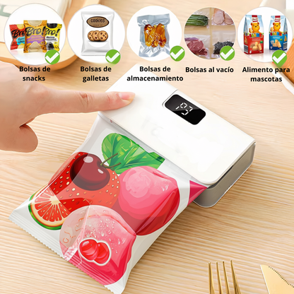 Mini Selladora Térmica 2 en 1 | Sella y Corta Bolsas en Segundos para Conservar tus Alimentos Frescos