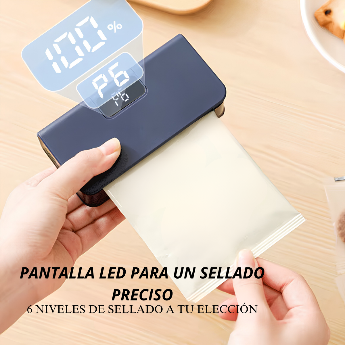Mini Selladora Térmica 2 en 1 | Sella y Corta Bolsas en Segundos para Conservar tus Alimentos Frescos